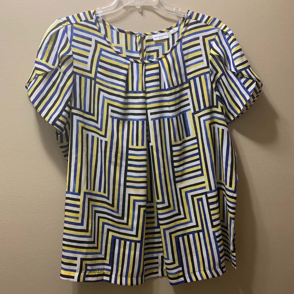 Liz Claiborne Patterned Dressy Shirt 3x